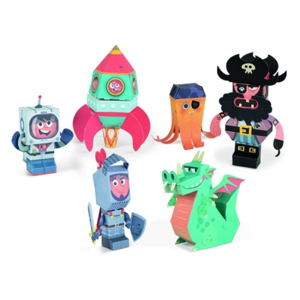 Janod Boys Paper Toys Characters