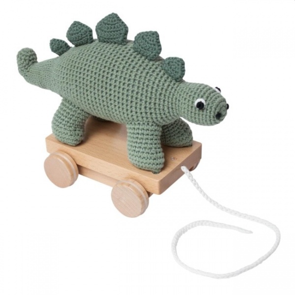 Sebra Crochet Pull Along Dino Toy
