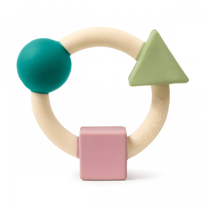 Oli & Carol Bauhaus Movement Geometric Pastel Teething Ring
